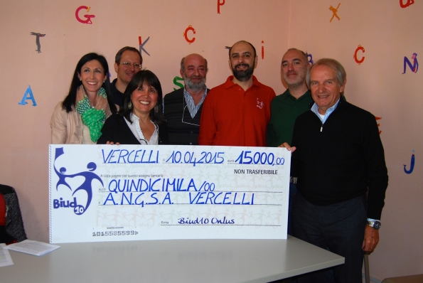 Donati 15.000 Euro ad A.N.G.S.A. Novara-Vercelli Onlus
