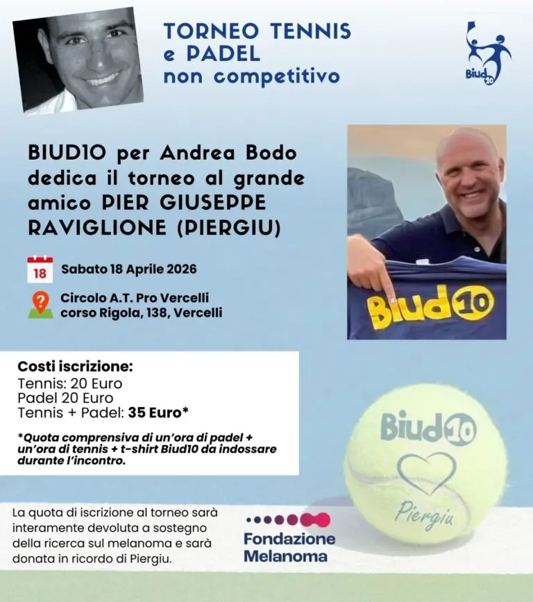Aperte le iscrizioni al torneo di tennis e padel in ricordo di Andrea e Piergiu