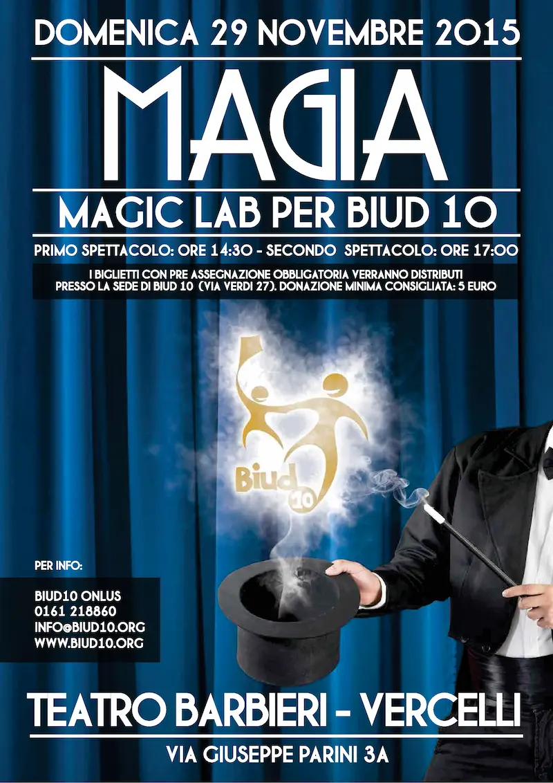 Spettacolo di Magia Biud10 – Donati 15.000 Euro al Micronido “Andrea Bodo” per TataMia!