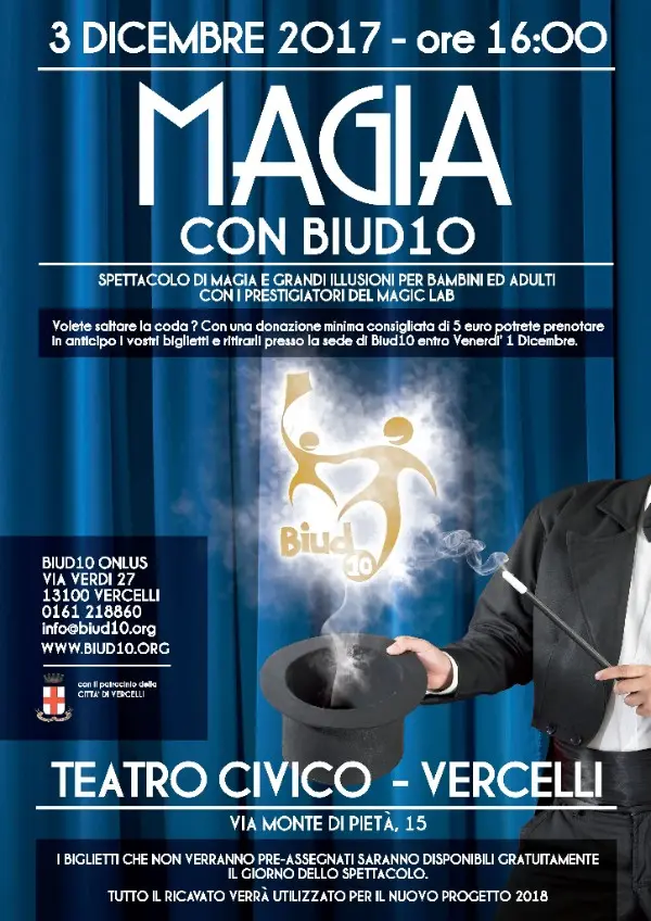Tutto pronto per il grande spettacolo di magia Biud10 !
