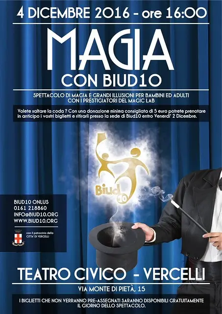 Magia con Biud10: Donati 7.500 euro ad ANGSA e 7.500 euro al Micronido “Andrea Bodo” per TataMia !